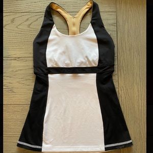 Lululemon Athletica Black and White Tank Top